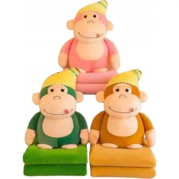 Dětská deka Deka plyšová hračka s dekou polyester 100 cm x 160 cm plyšová hračka opička