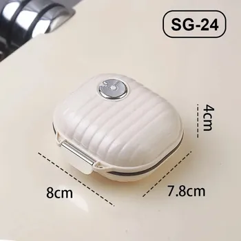 Lékovka přenosná krabička na léky s dávkovačem | Krabička na léky, Organizér léků - čtverec