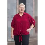 Italy fashion Košile s vázáním WISH Barva: Vínová, Velikost: UNI: XL-3XL