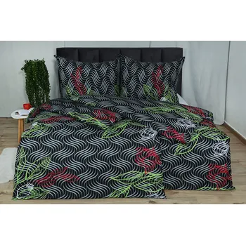 Bytový textil Povlečení mikrosatén IRISTA černé