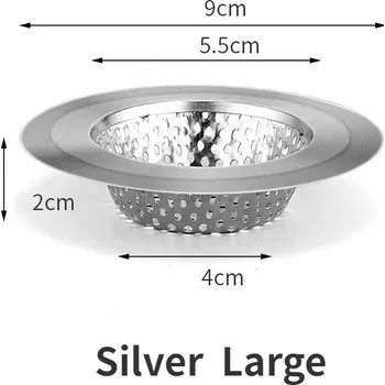 podložka do dřezu Nerezové sítko do dřezu | odtokový filtr - L