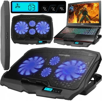 Chladicí podložka LTC se 4 ventilátory 140 mm pro notebook 17" LED