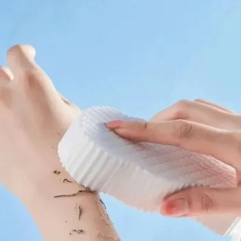 jemná exfoliační houba na tělo | mycí houba, peelingová houba - Bílá