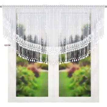 Záclona BytoTex Dekorační krátká záclona s řasící páskou LG 208 WB 300x95 cm
