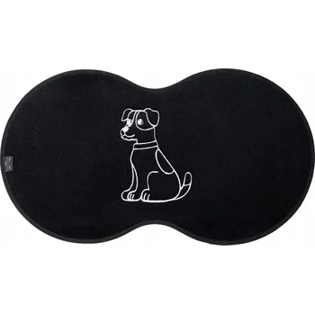 Miska pro psa Podložka pod misku Max-Dywanik textilní černá 41x74 cm