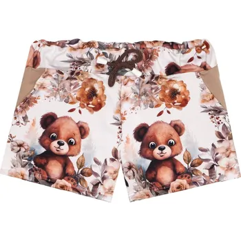 Kraťasy - Medvídek s kytičkou Velikost: M