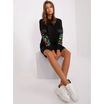 Oblečení a móda Dress-RV-SK-8979.94P-black RUE PARIS černá 3298575