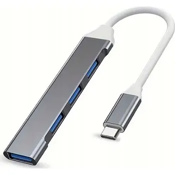 USB hub ADAPTÉR HUB TYP C 4 USB ROZBOČOVAČ PORTŮ pro Laptop, Počítač, Telefon