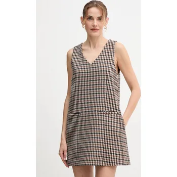 Dámské šaty Vlněné šaty Tommy Hilfiger WW0WW48267 hnědá 98X, vel. 34