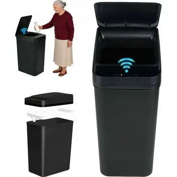 Odpadkový koš Odpadkový koš do kuchyně s pohybovým senzorem bezdotykový 12l automatický