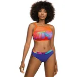 Dámské dvoudílné plavky S47N-33 Active Sport oranžová-tmavě modrá - Self oranžová, modrá, vzorované XL