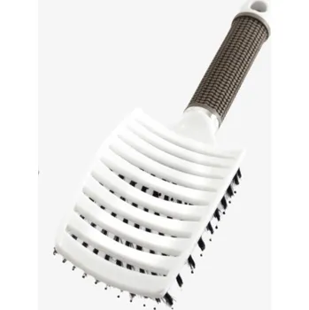 kartáč na vlasy Profesionální kartáč na vlasy bílý s kančími štětinami a nylonovými výstupky