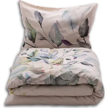 Povlečení Povlečení ze směsi bavlny a lnu Kytice, 160 x 200 cm, 2 ks 70 x 80 cm