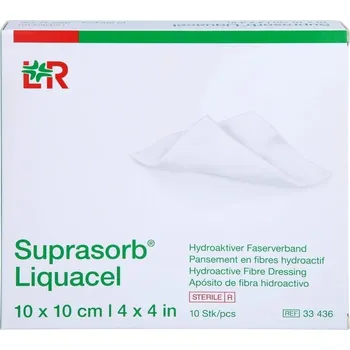 Krytí na ránu Krytí s hydrovláknem Suprasorb Liquacel, 10 ks Rozměr: 5x5 cm