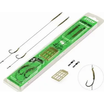 Rybářský háček Zfish Návazec Curve Shank Carp Rig 20 cm – vel. 4 (2 ks)