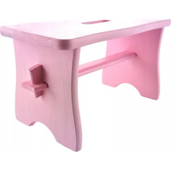 Jídelní židle VYSOKÁ růžová LAKOVANÁ STOLIČKA TABURET DŘEVĚNÁ kuchyňská židle FSC