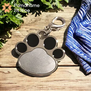 psí známka Pomáháme žít lépe Psí známka - černá tlapka