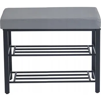 Botník Botník s sedátkem AGTRADE 60x52x32 cm šedý, 3 úrovně