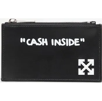 Peněženka Peněženka Off-White Jitney Quote Zipped Card Case Black/ White Universal