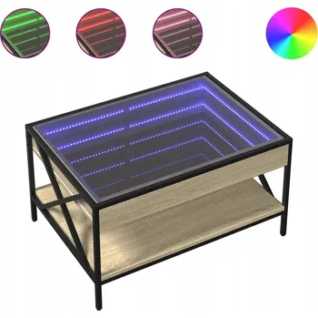 Konferenční stolek LED konferenční stolek Infinity dub sonoma 70x50x38 cm