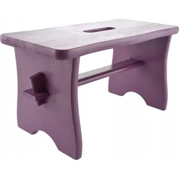 Jídelní židle FIALOVÁ MALOVANÁ STOLIČKA TABURET DŘEVĚNÁ plošina kuchyňská židle