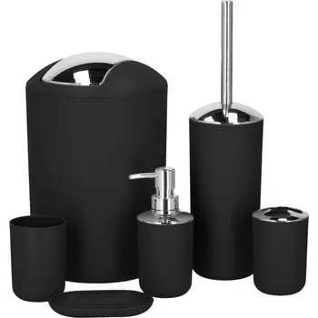 Koupelnový nábytek Sada do koupelny 6 ks SPRINGOS HA1111 černá