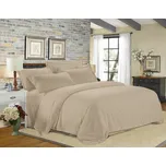 Hotelové povlečení z mikrovlákna JASMINE PURE světle hnědé - proužek 2 cm, hotelová kapsa Rozměr povlečení: 70 x 90 cm | 140 x 200 cm, 140x200 / 70x90 cm