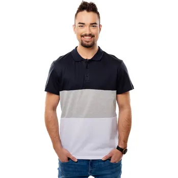 Pánské tričko Pánské polotriko GLANO - tmavě modré Glano černá | šedá 2257372