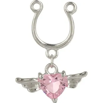 Piercing Falešný piercing | fake piercing do bradavky - různé varianty - Style 1-Pink