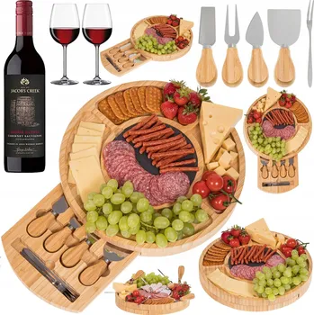 Kuchyňské prkénko Prkénko na krájení sýrů Bajkowy Kufřík bambusové 1 ks