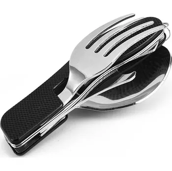 Příbor Cestovní sada příborů 4v1 - černá