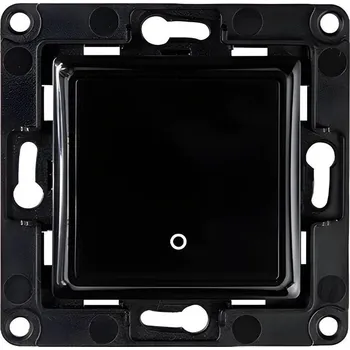 vypínač a zásuvka Shelly nástěnný vypínač 1 tlačítko (černý)