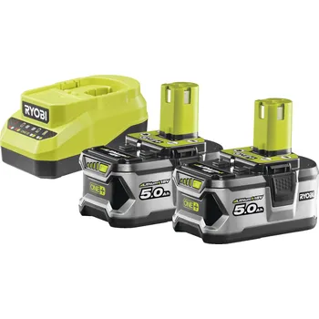 Ryobi RC18120A-250 18V ONE+™ Sada akumulátorů 2x5.0Ah s nabíječkou