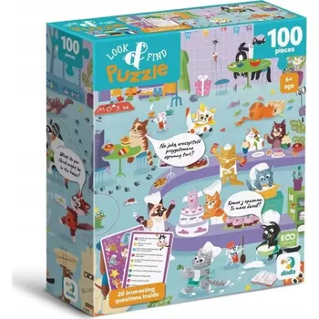 Puzzle OKTO Puzzle Kočičí kavárna 100 dílků