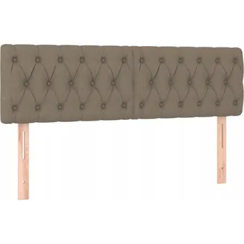 Čelo postele nastavitelné, látka taupe, 160x7x78/88 cm