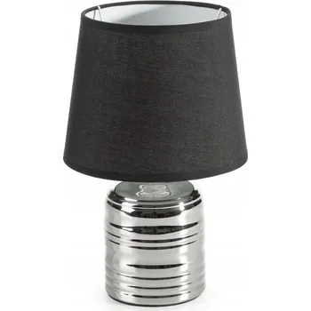 Lampička NOČNÍ LAMPA DO LOŽNICE DEKORATIVNÍ STOLNÍ LAMPA 18X18X28 CM ČERNÁ