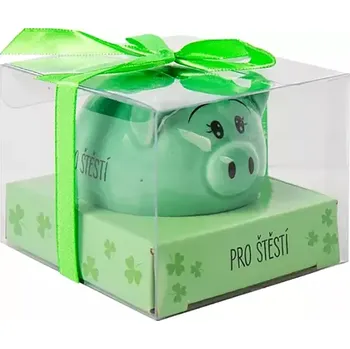 Pokladnička Albi Pokladnička Prasátko Pro štěstí zelená