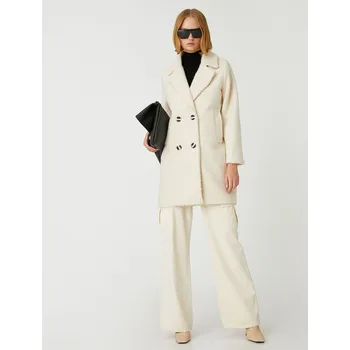 Dámský kabát Dámský kabát Koton Koton krémová 2125537