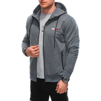 Pánská móda Edoti Men's hoodie Edoti šedá 2661752