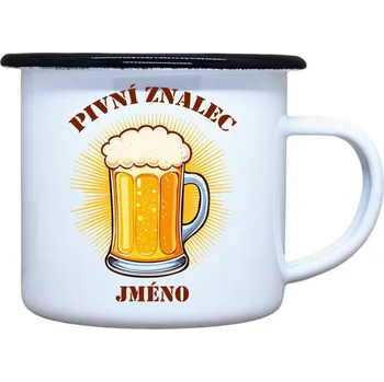 DOBRÝ TRIKO Plecháček s potiskem Pivní znalec Velikost plecháčku: 330 ml