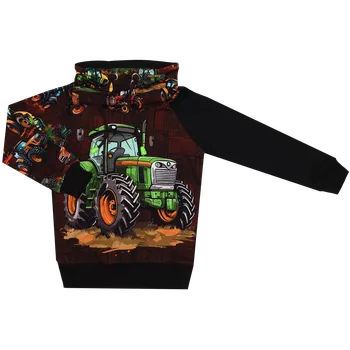 Mikina se stojáčkem - Traktor zelený Velikost: 128
