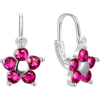 Náušnice Agato Dívčí kytičkové náušnice se zirkony AGT-ED001BF (Ag925/1000, 2,58 g)