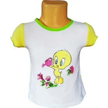 Dívčí oblečení Sun City Tričko baby LOONEY TUNES TWEETY krátký rukáv dívčí bílé Barva: Bílá, Velikost: 86