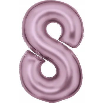 Balónek Fóliový balónek "Číslice 8 - Pastelový", růžový, Amscan, 86 cm (34"), DGT