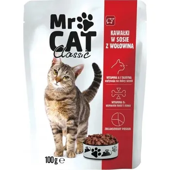 Krmivo pro kočku Hovězí krmivo Krmivo Mr. Cat 100g Kapsička
