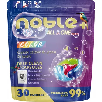 Kapsle na praní Kapsle na barevné prádlo Noble+ 4v1 30 ks