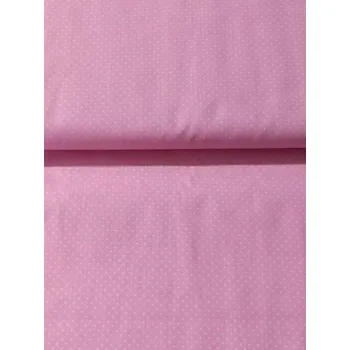 Bavlněná látka / plátno puntíky jemné růžová světlá