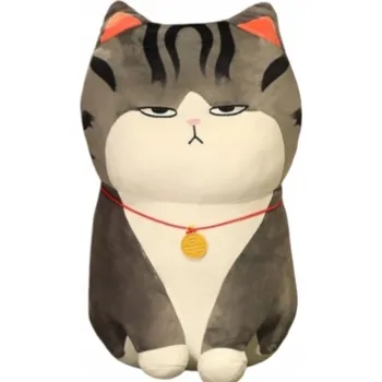 plyšák Tlustý kocour 30 cm šedá kočka plyšový mazlíček přítulníček