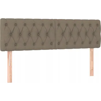 Čelo postele nastavitelné, tmavě hnědé, 144 x 7 x 78/88 cm, látka