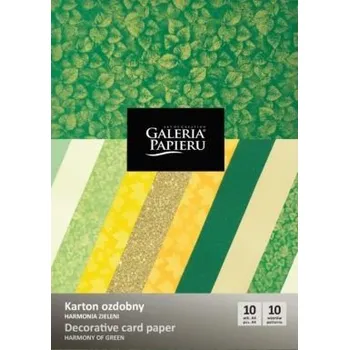 Barevný papír Ozdobný papír A4 Harmonia Zieleni mix 220g-250g, 10 listů